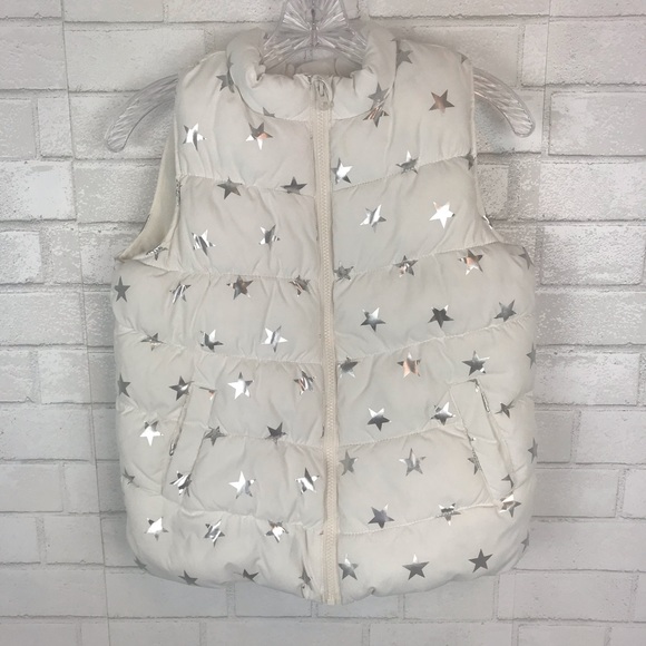 Crazy 8 Other - Crazy 8 Silver Star Puffer Vest Size 14 XL